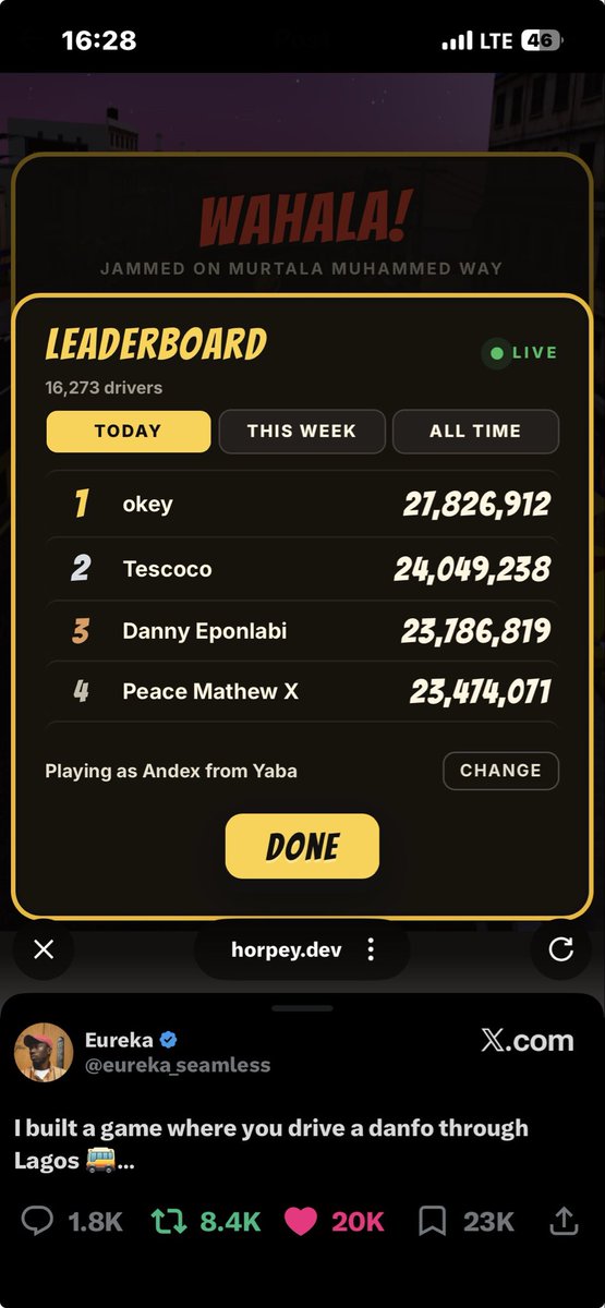 andexmcl's tweet photo. 16k drivers, una no dy work? 😭😂 https://t.co/56Xb4TEvCq