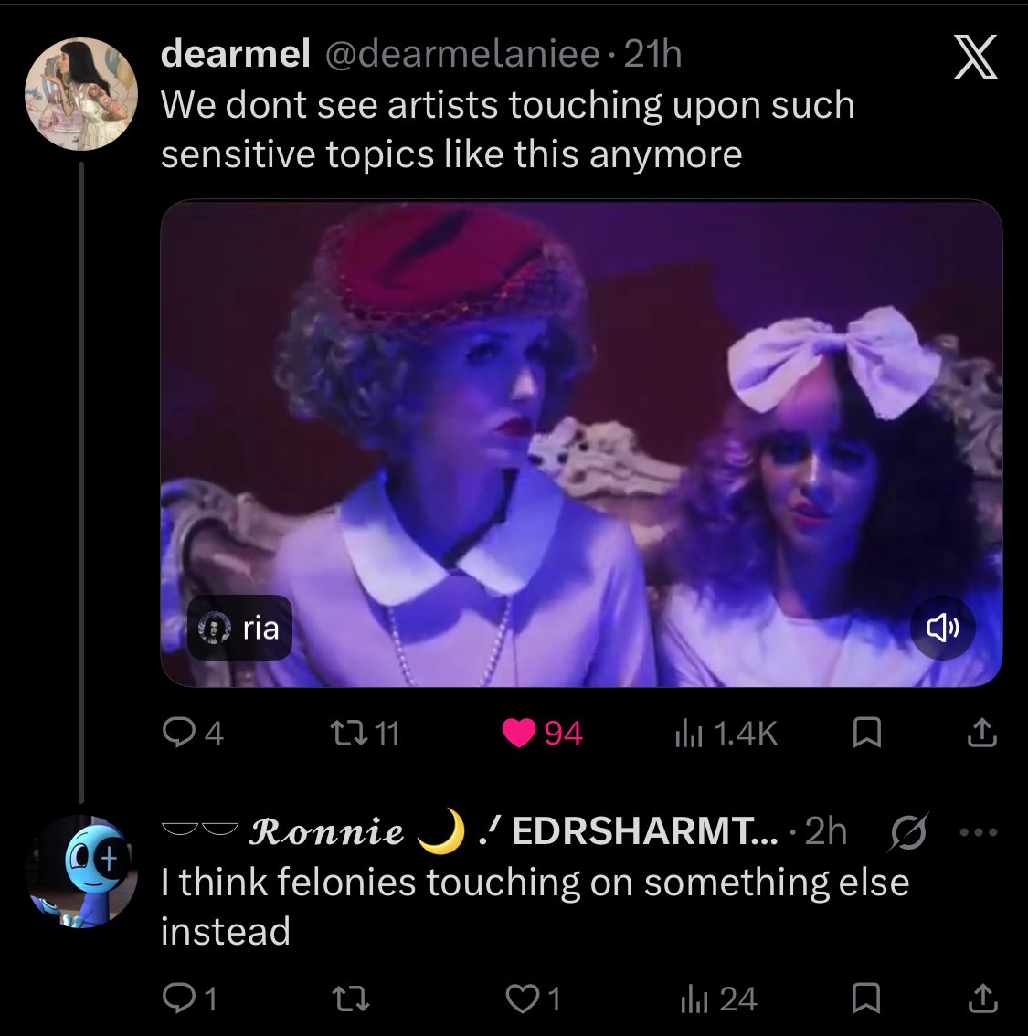 melsgutter's tweet photo. Calling  Melanie fans retard 
While you have Melanie fans dni but spam comments on Melanie fans posts.. https://t.co/e0Zj6mHtVa