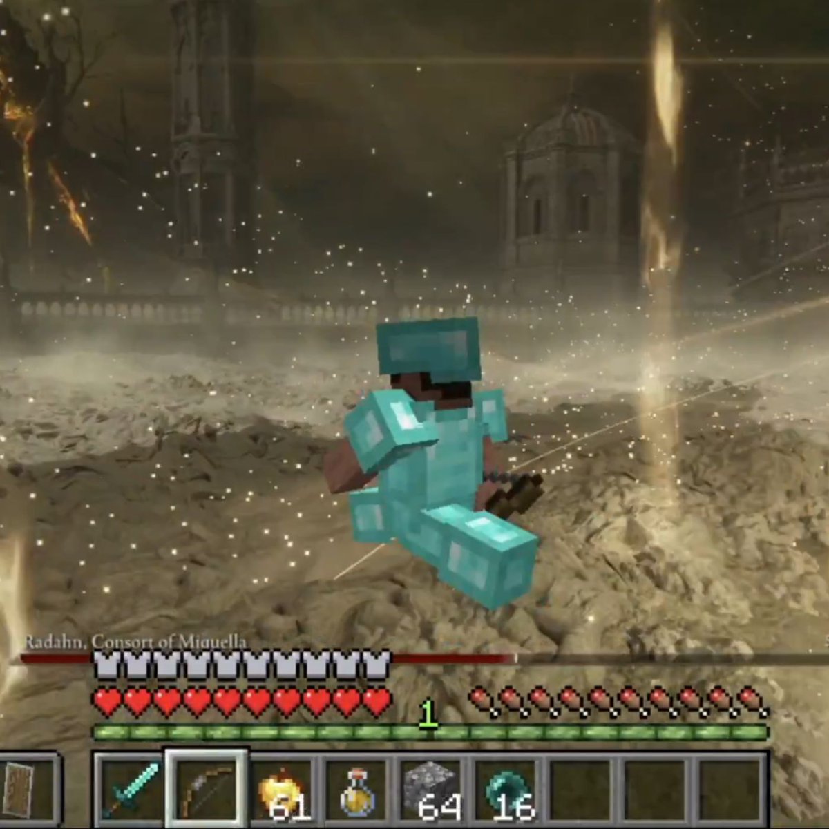 Dexerto's tweet photo. A modder has recreated Minecraft inside Elden Ring

It includes 1,600 items, working redstone and Creative Mode https://t.co/dAE1NoozHL