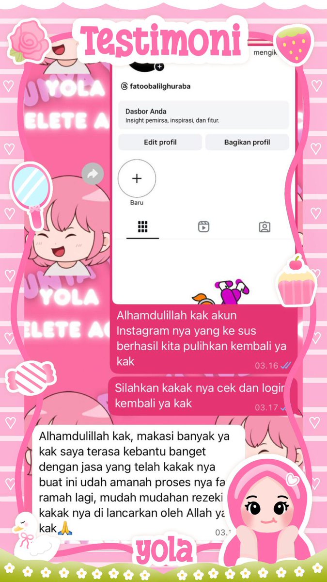 cyanisy's tweet photo. READY JASA❕

📍jasa hapus akun
���jasa pemulihan akun &amp; balikin akun lupa pasword/ke hack
📍jasa lacak lokasi
📍jasa sadap wa
📍jasa lacak hp hilang by no hp/imei/akun
📍jasa hack/pulihkan chat wa
(email,ig,wa,twiter/x, fb,linkkedin,tiktok,dll.)

PROSES FAST &amp; WA DI BIO
#zonauang https://t.co/1JRXSmXnqe