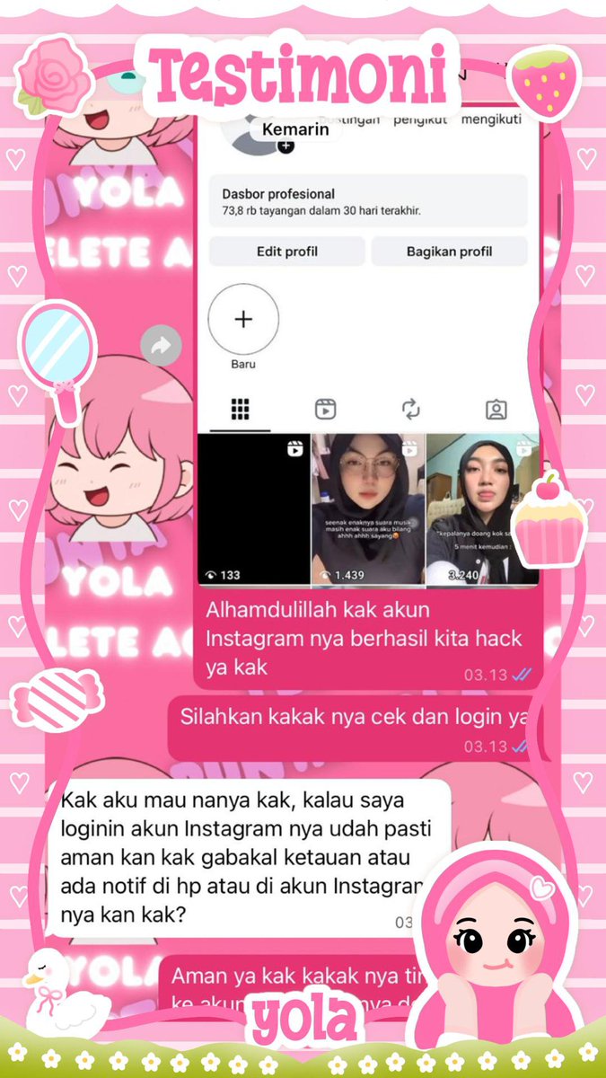 cyanisy's tweet photo. READY JASA❕

📍jasa hapus akun
���jasa pemulihan akun &amp; balikin akun lupa pasword/ke hack
📍jasa lacak lokasi
📍jasa sadap wa
📍jasa lacak hp hilang by no hp/imei/akun
📍jasa hack/pulihkan chat wa
(email,ig,wa,twiter/x, fb,linkkedin,tiktok,dll.)

PROSES FAST &amp; WA DI BIO
#zonauang https://t.co/1JRXSmXnqe