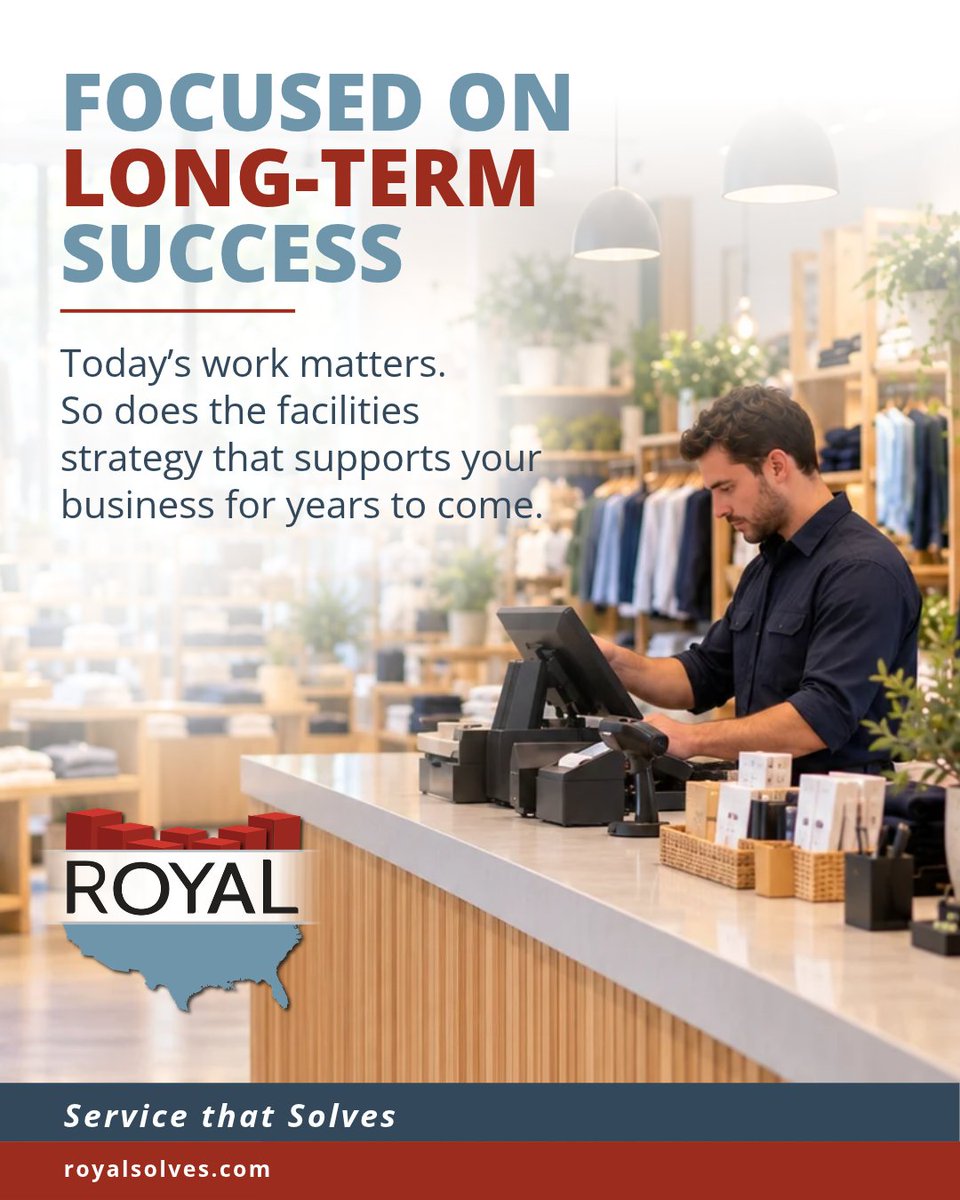 RoyalSolves's tweet photo. Our goal isn't simply completing today's work—it's helping build a facilities strategy that supports your business for years to come.

#LongTermPartnership #FacilitiesStrategy #SharedSuccess https://t.co/MxJ1a3Xpbd