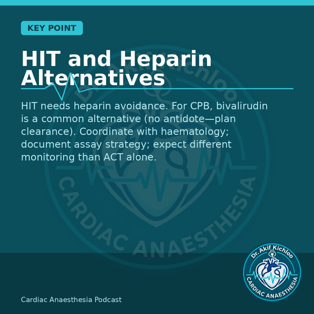 akifkichloo's tweet photo. CPB Drugs &amp; HIT
Rewarming, HIT alternatives, GTN vs SNP, phenylephrine in AS.
Cardiac Anaesthesia Podcast
#CardiacAnaesthesia #CardiacAnaesthesiaPodcast #MedEd #CardiacOR https://t.co/jaiSYQ6NHz