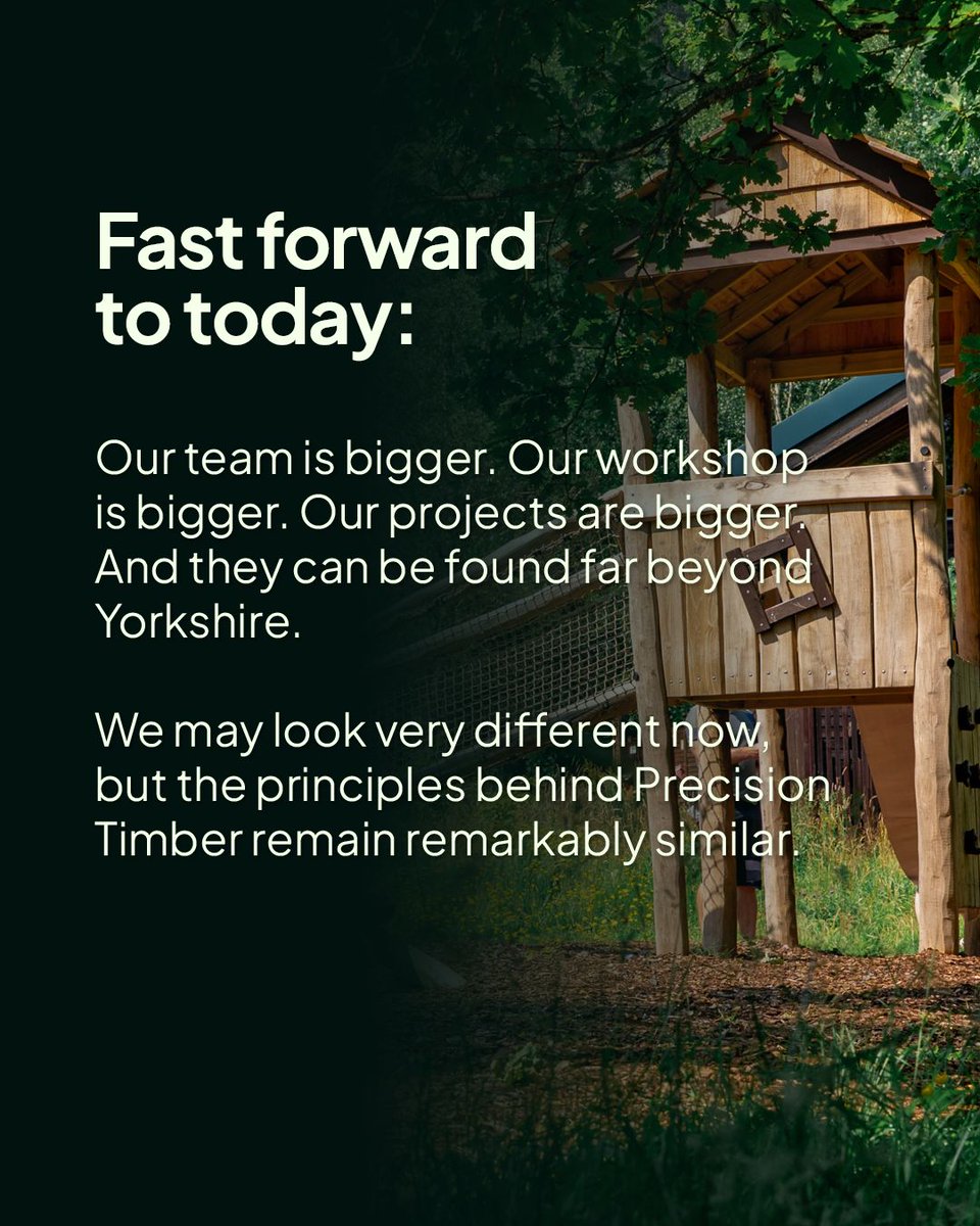PrecisionTimber's tweet photo. Today marks an exciting new chapter for us.
 
You may have noticed some changes taking place across our channels. While we may look different, we will still bring the same precision, and the same unwavering passion for and commitment to quality craftsmanship.
 
As we've grown and expanded, we felt it was time to refresh our brand with a cleaner and more refined identity that better represents the professionalism and expertise we bring to every project. We'd also like to say a huge thank you to all our partners for their support over the years. Here's to many more playground and outdoor space installations!
 
Want to explore our new branding? Take a look at our profiles and visit our new website!

#PrecisionTimber #BrandRefresh #Rebrand #MadeInYorkshire