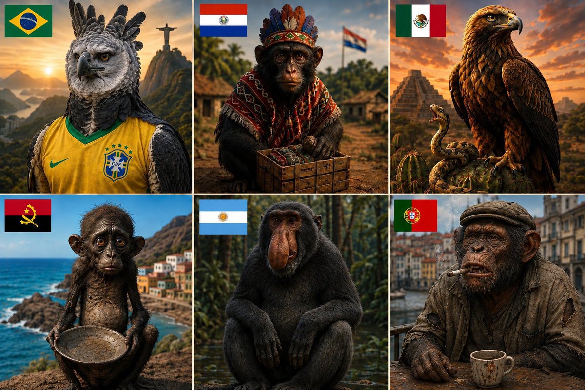 Kadabra555's tweet photo. O animal que representa a população de cada pais: https://t.co/coOApyV5xP