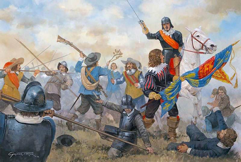 battleftrust's tweet photo. Battle of Edgehill. 23 Oct 1642
In the first major battle of the British Civil Wars, the armies of King Charles I and the Earl of Essex engage each other south of Radway, near Edgehill. Although the battle was a draw, the King had an open road to London. https://t.co/HskhKJEcfa