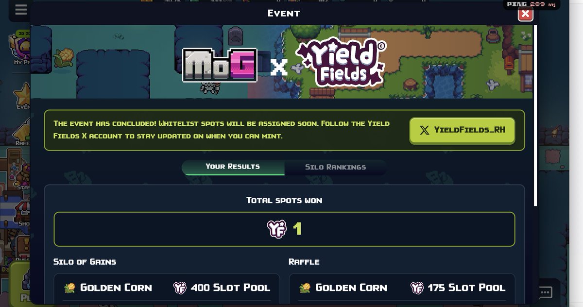 bellacryptoz's tweet photo. Thank you for the win @Skarly and @YieldFields_RH ! I actually played this some time back and managed to claim some rewards before the WL gameplay started. Getting into it got me pretty hooked, I must say! Thank you guys for building such a fun experience! https://t.co/Z3CvkIr6L3
