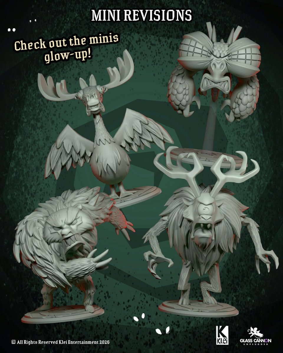 GCUtabletop's tweet photo. Reign of Giants brings Bearger, Deerclops, Moose/Goose, and Dragonfly to Don’t Starve: The Board Game. Wigfrid is joining the fight too! ⚔️

Which Giant are you most excited or terrified to face?

Late pledge today! 👉 https://t.co/hblJUAr91l

#boardgames #dontstarve https://t.co/okaOH7e2MZ