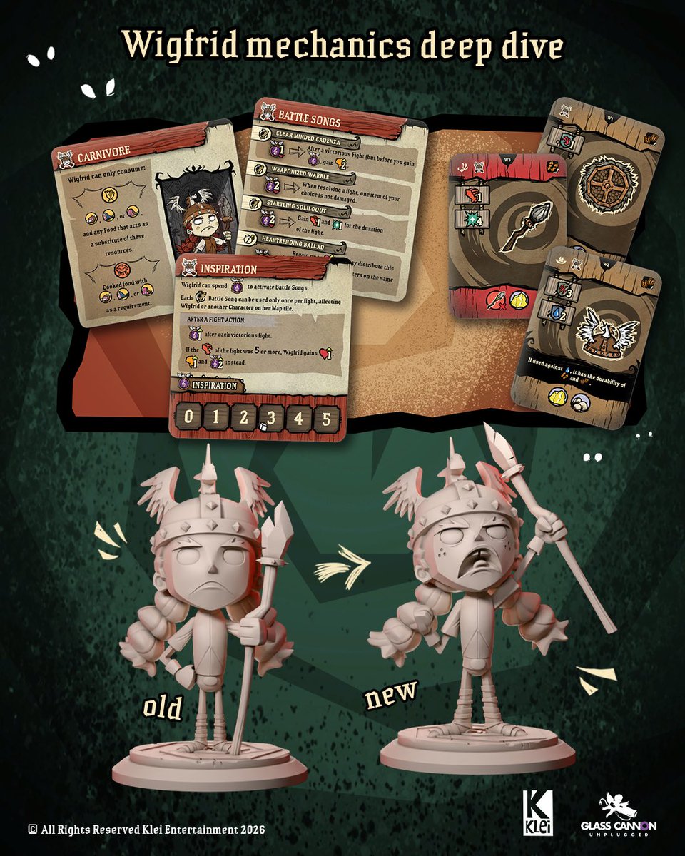 GCUtabletop's tweet photo. Reign of Giants brings Bearger, Deerclops, Moose/Goose, and Dragonfly to Don’t Starve: The Board Game. Wigfrid is joining the fight too! ⚔️

Which Giant are you most excited or terrified to face?

Late pledge today! 👉 https://t.co/hblJUAr91l

#boardgames #dontstarve https://t.co/okaOH7e2MZ