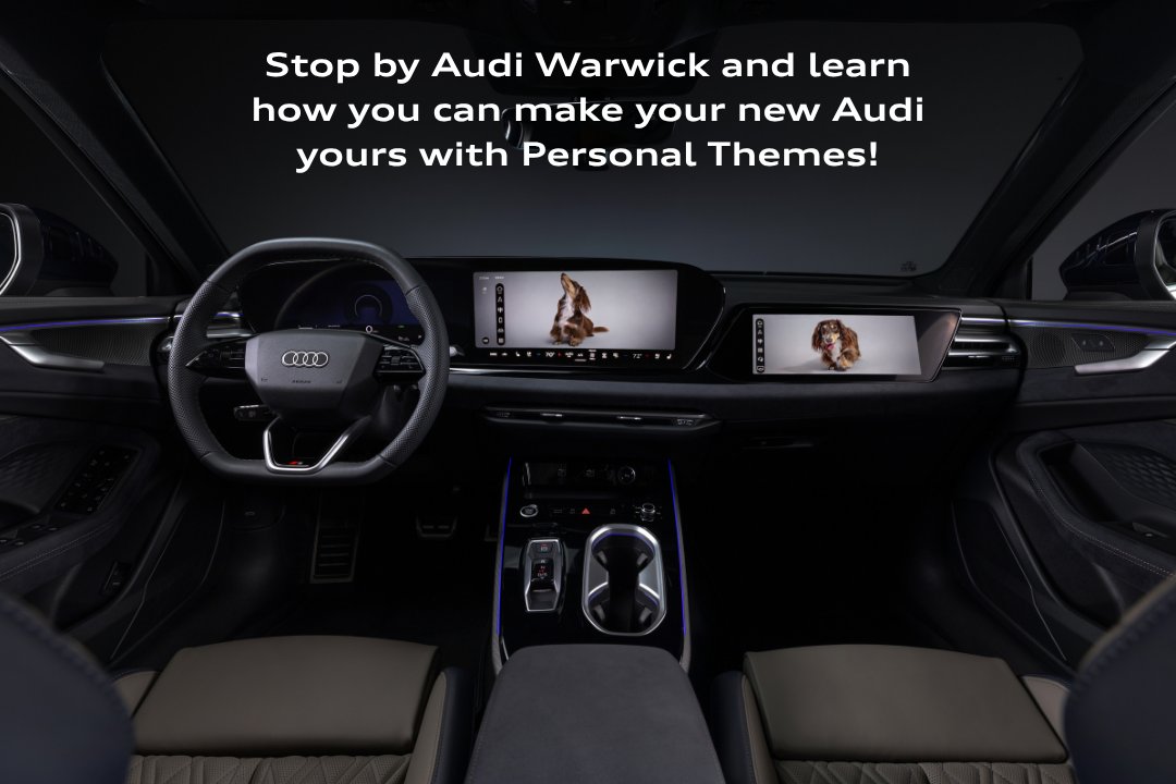AudiWarwick's tweet photo. Introducing Personal Themes, available as part of the myAudi app! Eligible subscribers can now add personal photos to customize their #Audi even further. Stop by #AudiWarwick to explore the Audi lineup today! #AudiSport #AudiDealer #AudiDealership #AudiCarsClub #AudiCarsOnly https://t.co/FerncJxb91