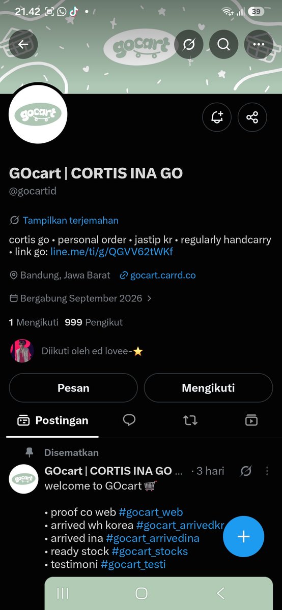 qiezy_'s tweet photo. @keonhonite @gocartid DONE ALL RULES KAA, BISMILLAH BAPUL COBALL PINKYY💕 
MUTUAL YUKS KAA, BTW LANCAR TERUS REZEKI NYAA KAAA🫰🏻🫰🏻💕🤍 https://t.co/L2jqMq60LM