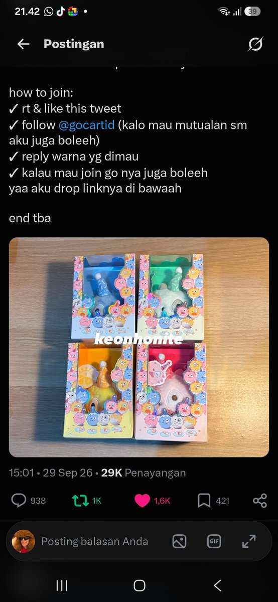 qiezy_'s tweet photo. @keonhonite @gocartid DONE ALL RULES KAA, BISMILLAH BAPUL COBALL PINKYY💕 
MUTUAL YUKS KAA, BTW LANCAR TERUS REZEKI NYAA KAAA🫰🏻🫰🏻💕🤍 https://t.co/L2jqMq60LM