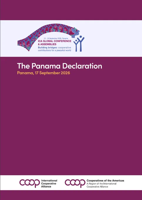 ✨The Panama Declaration has been adopted at #ICAPanama2026. “Cooperation is a powerful force for peace, justice, democracy, inclusion, solidarity and shared prosperity.”
Check it out here: 🌐https://ica.coop/en/media/library/ica-panama-declaration
#Coops4SDGs #Coops4Peace #BuildingBridges