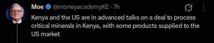 Oigaramagara001's tweet photo. @johnnjenga In kenya we have to talk to someone to process OUR minerals. https://t.co/wT1U7wNTRE