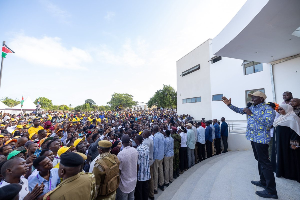 WilliamsRuto's tweet photo. Satisfied with the progress at the Kenya Coast National Polytechnic Kwale Campus in Matuga Constituency, Kwale County.

We will continue improving facilities at the campus, including water supply, electricity, and roads, and build modern student hostels under our Affordable Housing Programme.