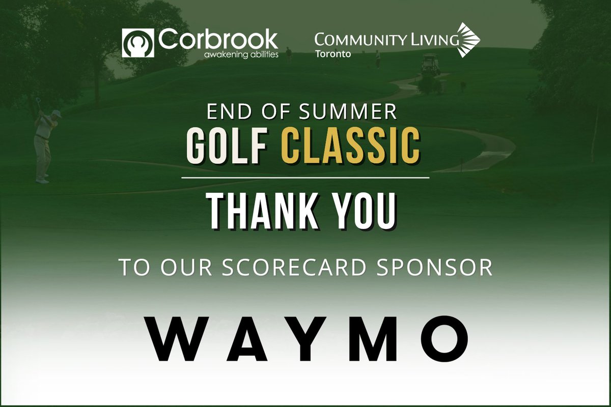 CLToronto's tweet photo. Your support helped make our 3rd Annual End of Summer Golf Classic an incredible success and helps create meaningful opportunities for people with intellectual disabilities in our communities.

@Live_Assets @pooranlawpc @Waymo https://t.co/rDLP9SfOSm