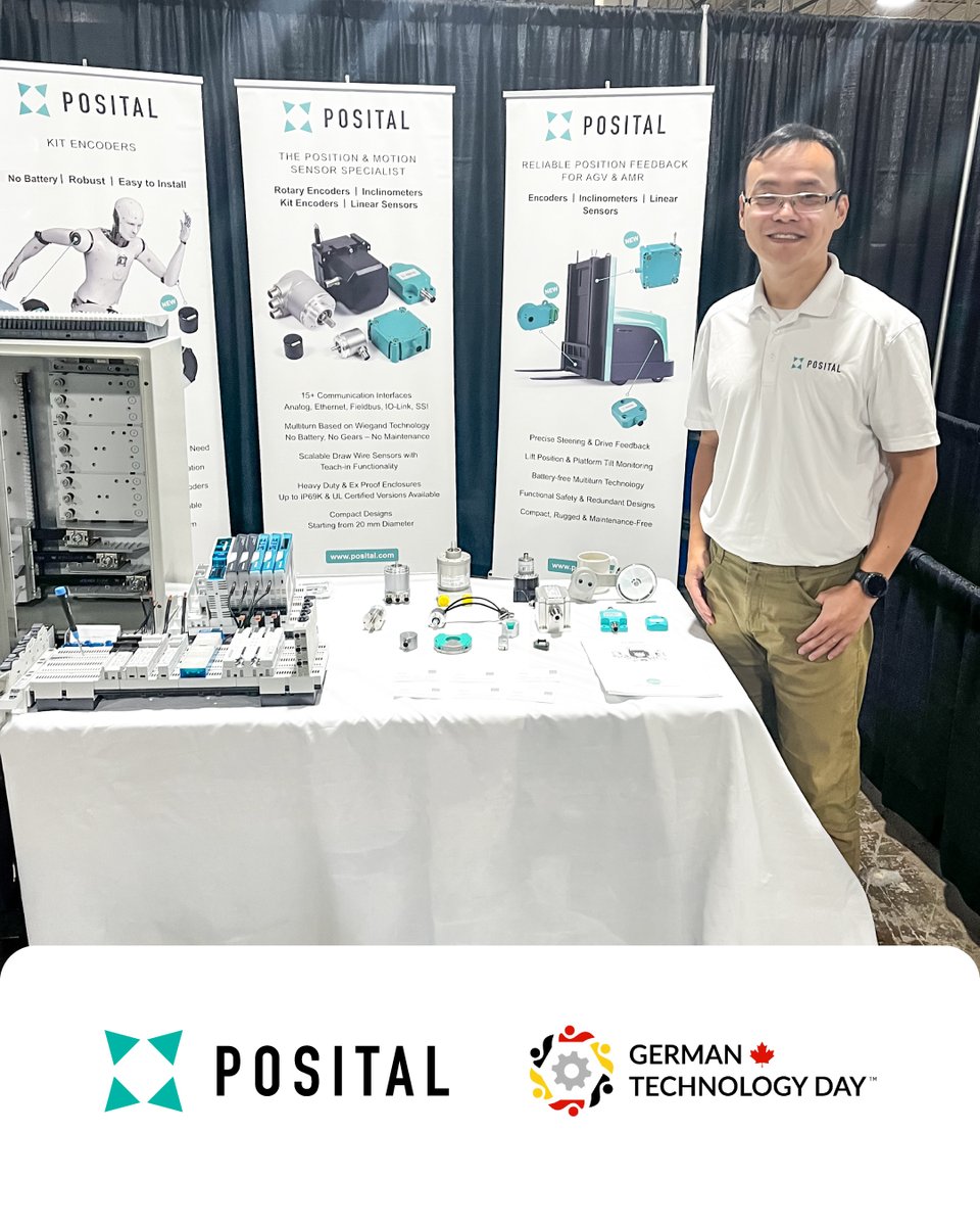 POSITAL_FRABA's tweet photo. POSITAL is at German Technology Day 2026 in Toronto today!

Our colleague Andy Zou is on site, connecting with customers and showcasing POSITAL solutions for motion feedback and industrial automation. ⚙️

Stop by and say hello!

#POSITAL #GermanTechnologyDay #Toronto #Automation https://t.co/Ipe5YZJg4i