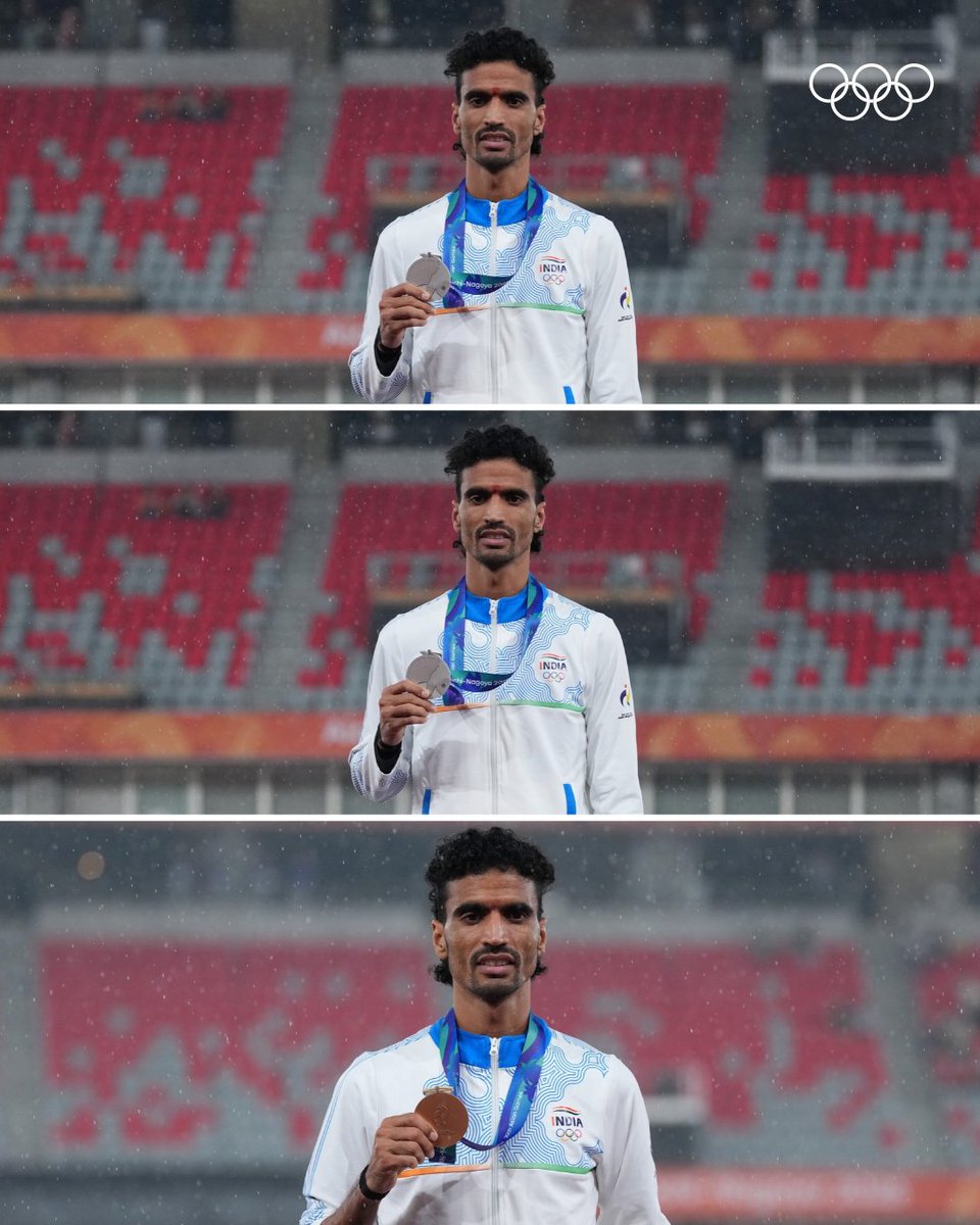 OlympicKhel's tweet photo. Hat-trick of medals for Gulveer Singh at #AichiNagoya2026 🤌

🥈 10,000m
🥈 1500m
🥉 5000m

#AsianGames https://t.co/aK9TLo6umQ
