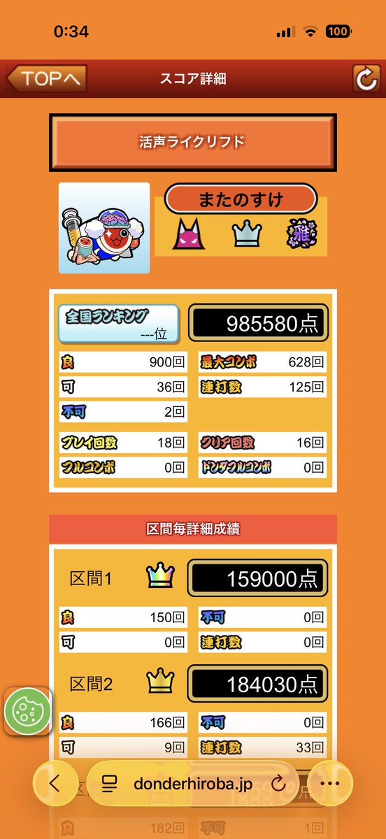 gikochinaisuke's tweet photo. 活声もう少しで理論値乗る！ https://t.co/SVKMRClVFK