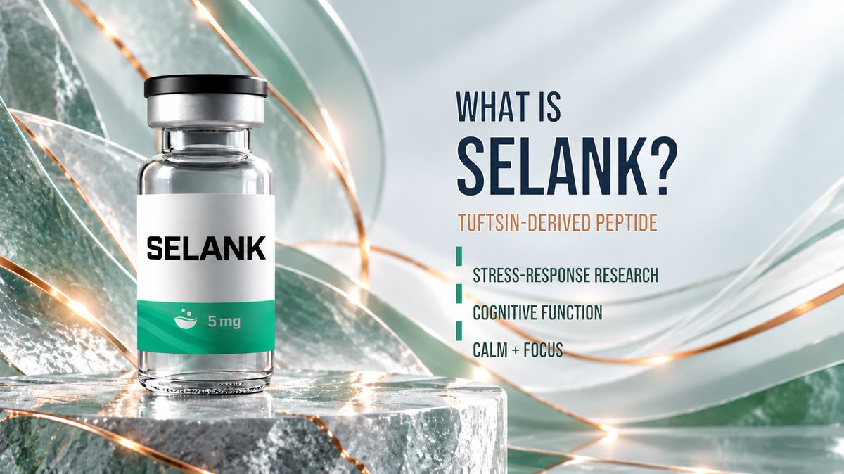 enhanced_info1's tweet photo. What is Selank?

Selank is a synthetic peptide derived from tuftsin.

Research has focused on its connection to anxiety-related signaling, stress response and cognitive function—making it one of the most discussed peptides in calm-focus research. https://t.co/MOsq4Vwa5Z