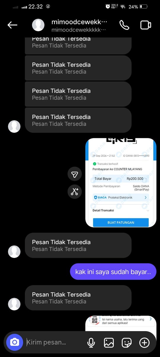 qvbyd's tweet photo. GUYS HUHU nangis bgt aku kena TIPU akun abal² ig mood cewe,  yg ktnya dpt 1jt dari voucher dana tapi kita harus kirim no rek dulu, aku udh kirim sebesar 200rb pas aku udh kirim semua bukti²nya ternyata palsuu huhu, ini gimana caranya aku ngelaporin ini guyss huhu..:( #fyp #viral https://t.co/9ck5HQX0C8