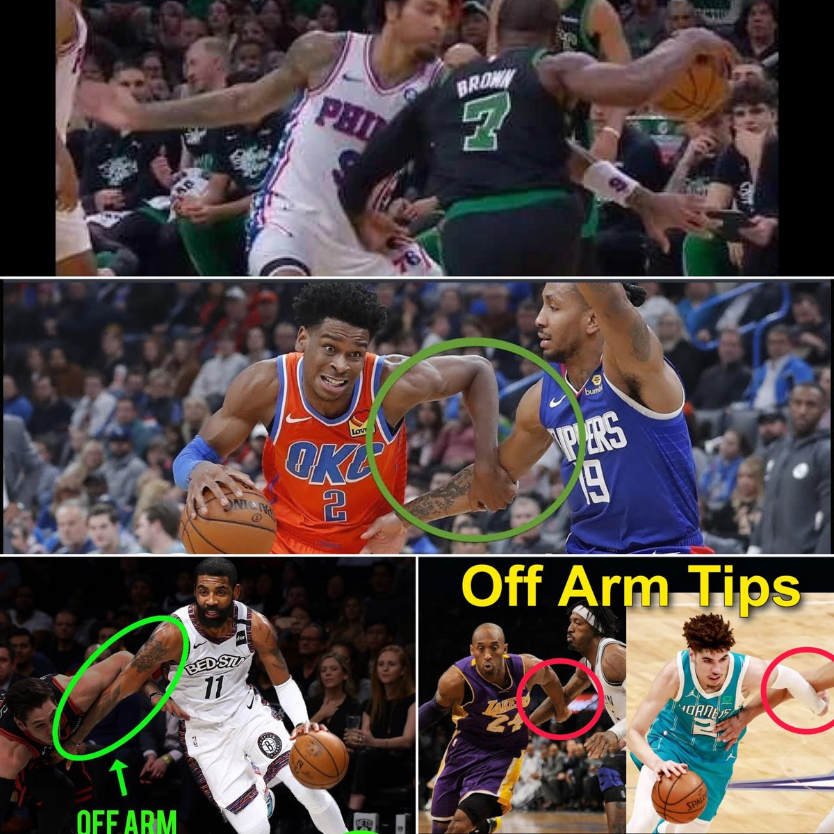 brasilcoast2's tweet photo. ⚠️ ATENÇÃO:

A partir dessa temporada, a arbitragem da NBA recebeu a recomendação de tratar o push-off como FALTA DE ATAQUE.

Jogadores de ataque com a bola que buscarem o contato usando o braço de fora para DESLOCAR o defensor deverá ser punido.

Isso faz parte do pacote de medidas da NBA para FAVORECER A DEFESA.