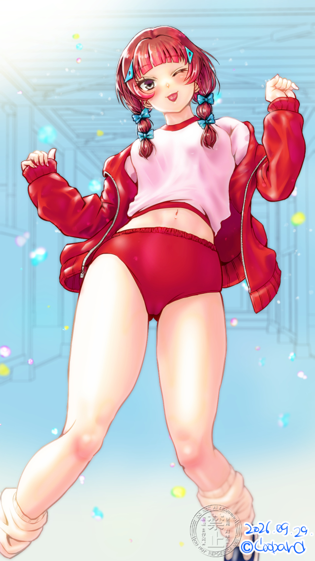 coobard's tweet photo. 今日もVのかたを描く！　三島ひあか(@MishimaHiaka)さん！　描きやすいのでつい描いちゃう！　今回はブルマ姿で、運動の秋的なやーつ！
#ひあーと
#ドスケベFAリスト https://t.co/7jE6dUKqFf
