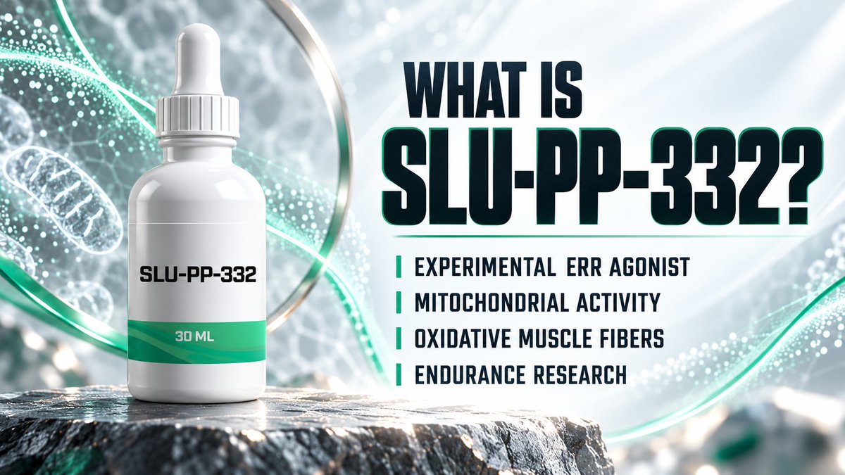 enhanced_info1's tweet photo. What is SLU-PP-332?

SLU-PP-332 is an experimental small-molecule ERR agonist studied as an “exercise mimetic.”

Preclinical research links ERR activation to mitochondrial activity, oxidative muscle fibers and endurance—making it a compound to watch. https://t.co/yuMgFSUMUd