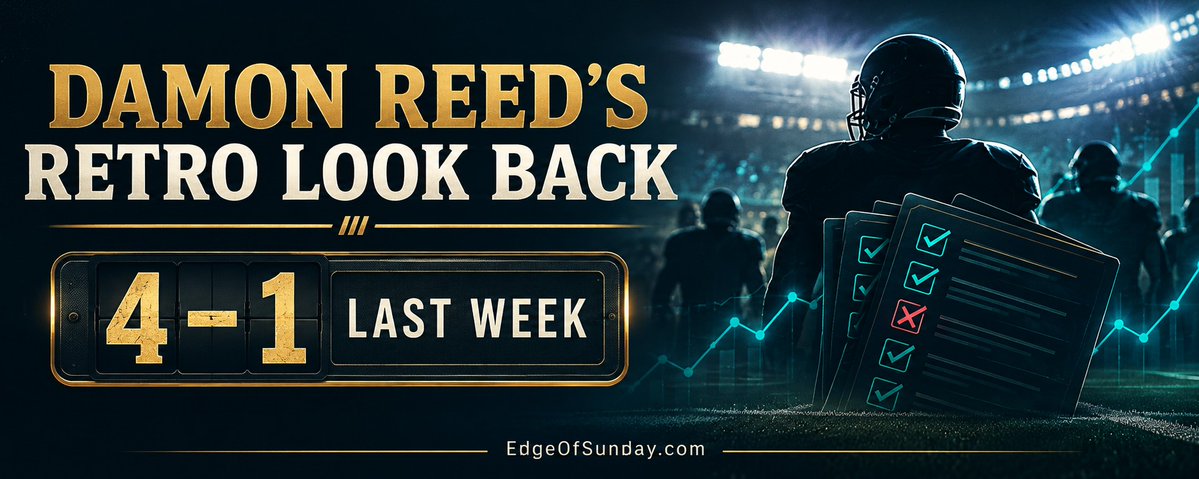 EdgeOfSunday's tweet photo. Damon Reed takes a victory lap. 
What's the Giants' plan with McCarthy?

Commanders' defense showed up to shutdown Price,
And how the machines got the over wrong on Cam Ward and the Titans, and the under wrong on Dak Prescott and the Cowboys. 👉👇 https://t.co/eIS6lZoLvv