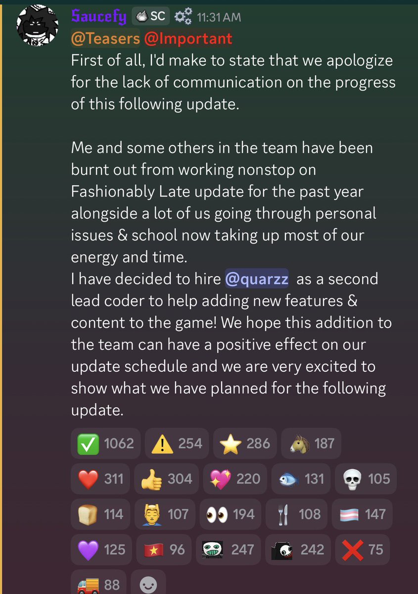 DODNews_'s tweet photo. 🚨

NEWS IN REGARDS TO THE LACK OF COMMUNICATION FOR THE NEXT UPDATE!

They have hired a new lead coder, Quarzz, if you are able to, please congratulate them!

#dieofdeath #dieofdeathroblox https://t.co/sLU5C0cRda