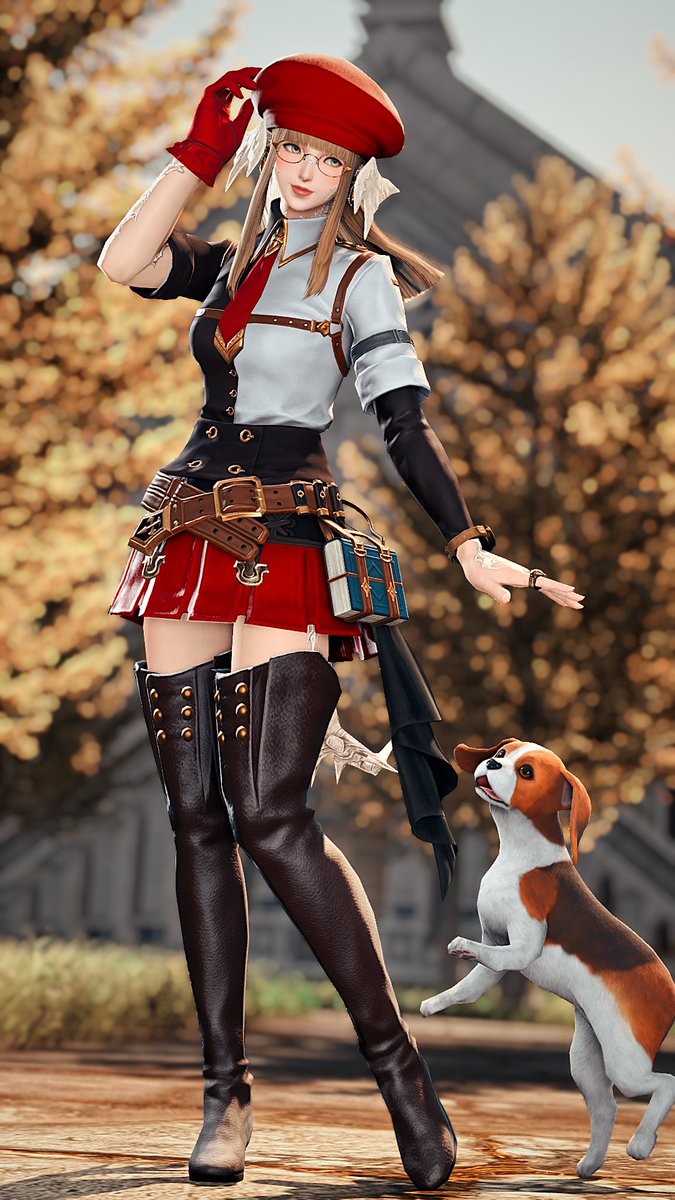 alitharas's tweet photo. This was my 'back to school' glam of this year. 
Le béret est magnifique! 💕

#FFXIV #FF14 https://t.co/mda5AyA3UJ