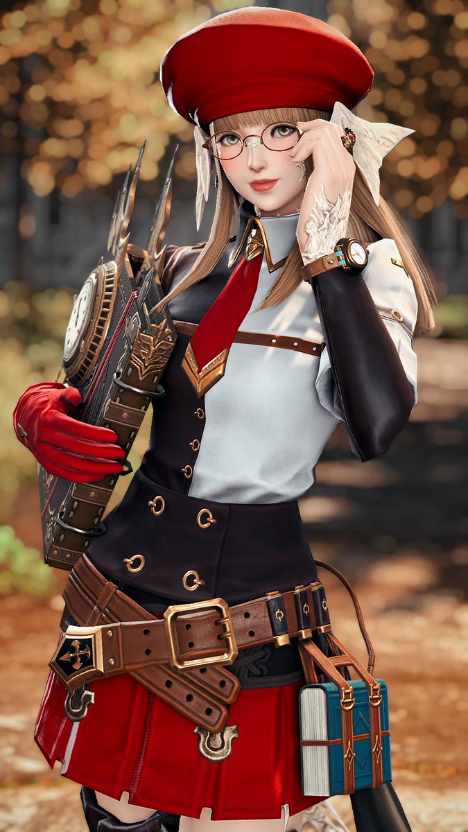 alitharas's tweet photo. This was my 'back to school' glam of this year. 
Le béret est magnifique! 💕

#FFXIV #FF14 https://t.co/mda5AyA3UJ