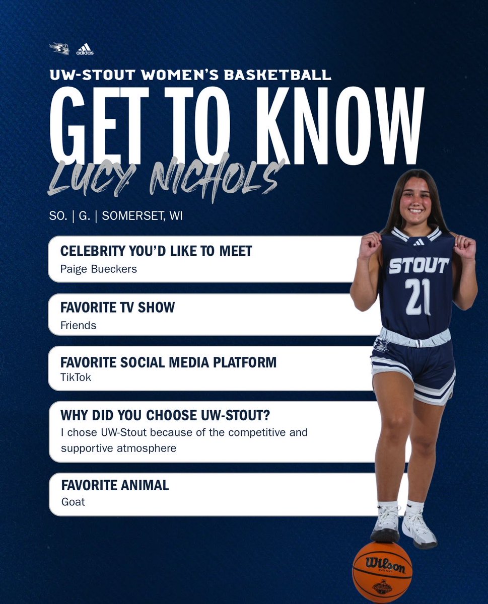 BlueDevilsWBB's tweet photo. Blue Devil Fans‼️ Next up is Sophomore, Lucy Nichols!! 🤩

Lucy is a Health, Wellness, &amp; Fitness major from Somerset, WI, with the goal of becoming a Physical Therapist!! 🥳😈💙

#BuiltOnTrust #RollDevs https://t.co/AHqeGQGwx5