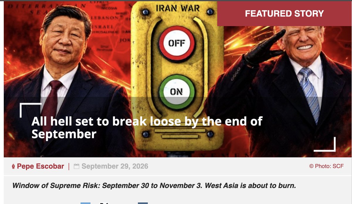 RealPepeEscobar's tweet photo. It's all in the title. Can't link - but you will know where to find it. 

Excerpt: 

"It's now clear that Yemen and Persia come as a package - the two privileged fronts of the West Asia theatre. Pay attention to the consequences of this “secret” meeting between the death cult and the Arab Zionists. West Asia is about to burn all the way into the heavens."