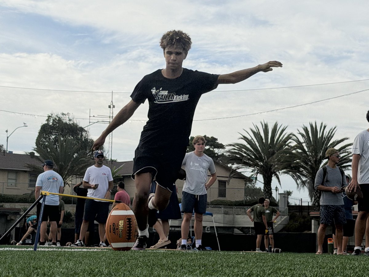 Chris_Sailer's tweet photo. Enjoy 100+ pictures from the 2026 Chris Sailer Kicking San Diego Fall Camp now on the CSK Facebook Pages. Another fantastic day in Southern CA… so much talent on hand. See you all at Vegas 49 (January 16-17, 2027)! https://t.co/DatJz1q0lx