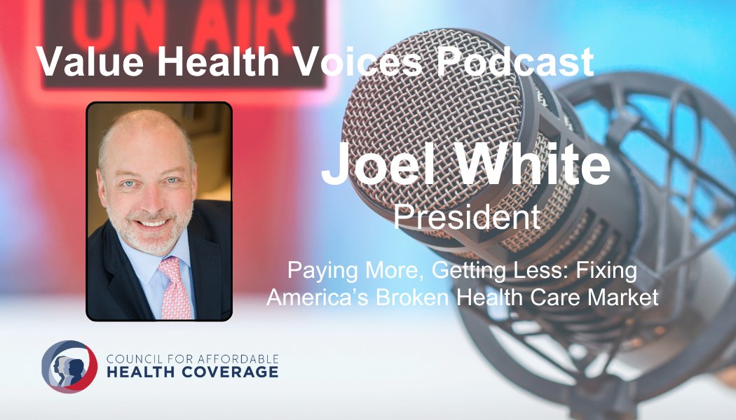 C4AHC's tweet photo. Americans could spend 40% of their income on health premiums. What will it take to bring costs down? @jwhite_health  joins Value Health Voices to break down what’s driving higher costs & lay out his 5-part agenda for making #healthcare more affordable & competitive. Listen here: https://t.co/41s4HxqpQw