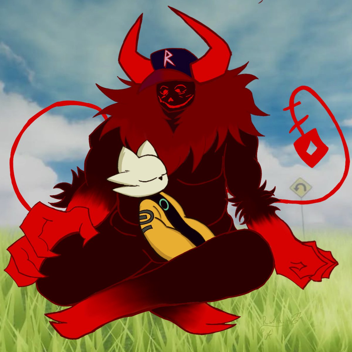 Ghost_Rutra's tweet photo. I made this art for my love a bit ago #sixer #guest666 #forsaken #ninesols https://t.co/CWscXqCRfS