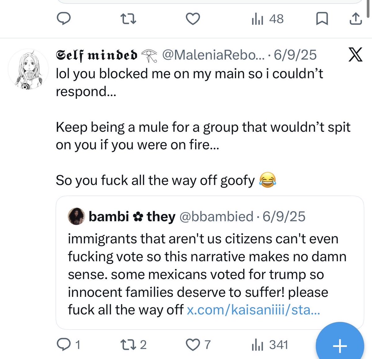 Rwillz677's tweet photo. @MaleniaReborn @DuvalCountyMarv @Newport100sSoft @KAISANIIII Look u even know it’s some pussy shit and you still do it😂😂 cause you know you got 0 legs to stand on at all, but this is my last account so I’ll go ahead and mute this and let you get the last word and block me 🫡 https://t.co/jZCFJnyfiu