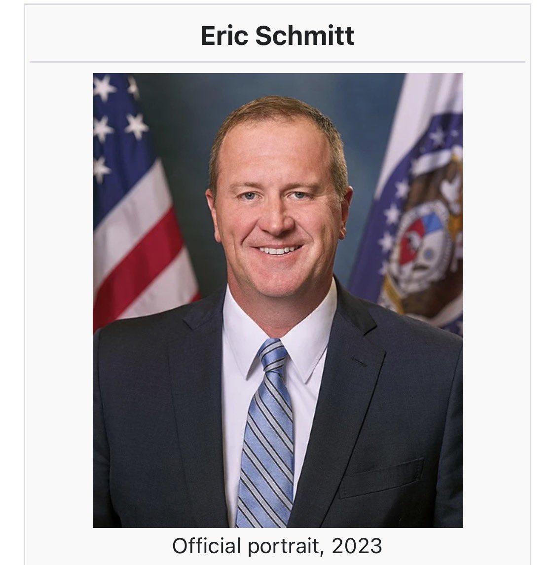 gtconway3d's tweet photo. Sen. Eric Schmitt (R.–Moron) https://t.co/ZULO4Ol9yo