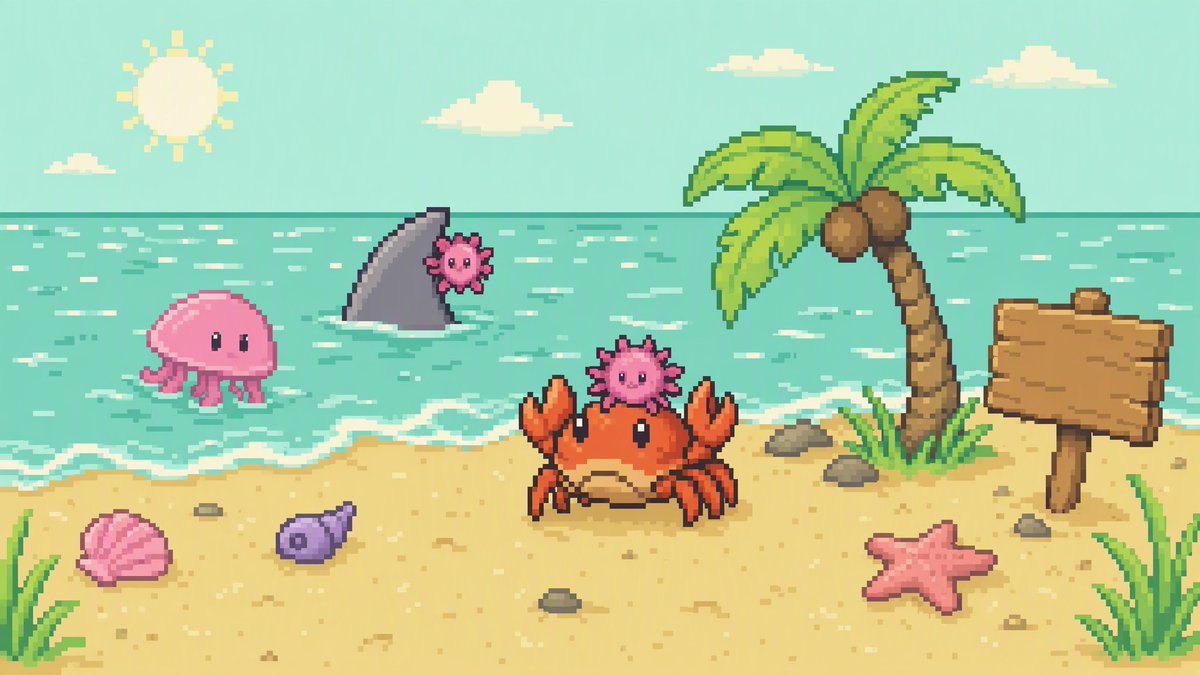 parasitedotfun's tweet photo. Something's washing up on the colony 🌊

A whole new shore is coming to https://t.co/YMNSDgJOgv

Sharks, crabs, orcas, jellyfish, and parasites that ride the waves

Plus a cleaner, smoother colony on your phone

Swamp or beach, where are you launching first? https://t.co/eVKOU0qAbl