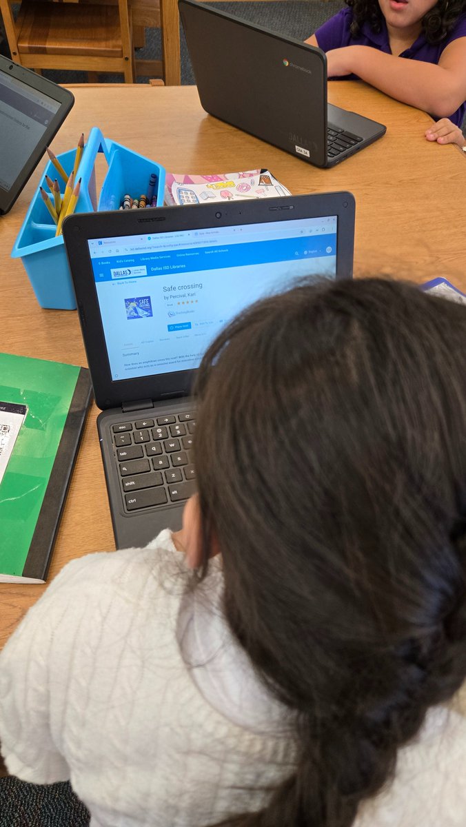 TheTigerLibrary's tweet photo. We learned how to search for e-books using @Sorareadingapp !  The students were very excited at the variety of books available to read now! 
@DISD_Libraries @RobertsDISD https://t.co/2TYWatGTDk