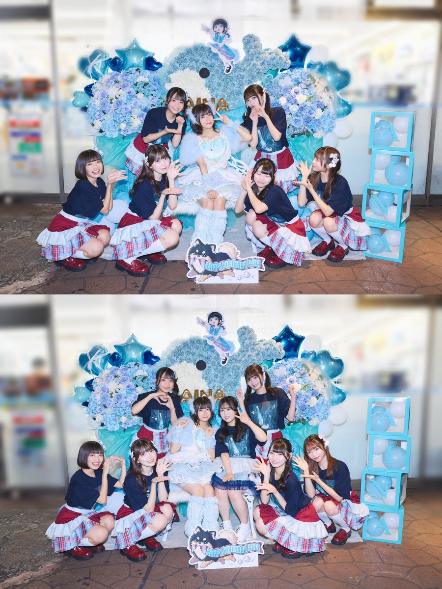 nmks_aina's tweet photo. 滝口愛奈生誕祭2026
ありがとうございました🐳🌟
長くなるけど読んでくれたら嬉しいです！

まずは、この日のために予定を合わせてくれて、中には遠方からお越しくださった方や無理してくださった方もいらっしゃると思います...！本当に感謝いっぱいです！
なんだかあいなばかり幸せにされてしまいましたが、ちゃんと皆にも「あいにきてよかった」って思ってもらえたでしょうか...？

セトリの話！
いきなり法被と扇子でASB踊らせていただきました🪭
こういうのしたかった~！
和っていいよね！
カッコイイ写真撮っていただけてたのでまた載せるね！笑

そしてカバー！
まずは、超ときめき♡宣伝部さんの「トゥモロー最強説‼︎」を、すずかのみさいおさおちゃんとカバーさせていただきました！
何度も元気をいただいてきた、大好きな曲。
かのみさとTIFで見学させていただいた思い出もあって...
どうしても今年絶対カバーさせていただきたかったんです(TT)❤️‍🔥
皆めちゃめちゃ練習してくれて、、うううおおとてもパワフルに良過ぎた！！ありがとう嬉しかったよ〜！😭
感想のコールタイムも強制的に言わせてすまぬ☺️💦💦
セリフやパートをこの子だよな~ってイメージして歌割フォーメーション準備した時間もすごく楽しかったな〜

そして、REIRIEさんの「Doggy Girls」を、つゆはちゃんとカバーさせていただきました！🐶
つゆはちゃんの歌い方、カッコ良過ぎたよ〜！！
いっぱい聴き込んで練習してくれてありがとうだ...(TT)
普段とまた違う表情が見られて、惚れた！！！！流石すぎた！！！！
大好きなREIRIEさん、そして大好きな曲、いつかいつか...と思って今年チャレンジさせていただけて、白滝コンビでできて大満足です！！！！💖

みさきちゃんつゆはちゃん、体調万全じゃなかったのにめっちゃくちゃ頑張ってくれて...本当にありがとう（ ;  ; ）
一緒に過ごせて嬉しかったけど、無理させてしまって申し訳なかった...早く良くなりますように(TT)(TT)💊
メンバー全員、本当にあたたかくて、眩しいくらい真っ直ぐで、優しくて大好き。
この子たちと一緒に活動できてることが、改めて幸せです。

そして、ななこちゃんと「どうか神様」を披露させていただきました！
この日のために北海道から来てくれて、大感謝すぎる...ありがとう！🐄⛄️♡
ななこちゃんの力強くも綺麗な歌声とダンスが大好き！！
やっぱり楽し過ぎたねっ🫶🏻
久々にお会いできた方々にとっても、幸せな時間になってたらいいな🥰
ななこちゃずっと仲良くしてくれて本当にありがとだよ（ ;  ; ）
あいなもまた北海道あそびにいくからねー！懲りずにこれからも仲良くしてねっ

そして、ソロ。
まねきケチャさんの「あたしの残りぜんぶあげる」をカバーさせていただきました！
今年の私が皆に届けたいメッセージを、一番伝えられると思い選ばせていただきました。
練習では一曲まるまる歌うのに苦戦したのですが、何度もボイトレにも行かせていただいたりいっぱい試行錯誤する内に学べたこともたくさんでした！
本番は、皆の前で歌わせていただけてる空間が嬉し過ぎて、不思議なパワーが湧いてた！❤️‍🔥
小学生の頃音楽の授業で、皆の前で歌うテストの時、緊張で声が出ずに泣いたり、結構最近までだって、ソロだと震えちゃってたのに。
こんなに笑顔で堂々と歌えるようになって、私のことを受け入れてくれる人がいるって、心強くて幸せ過ぎーーー！

アンコールで話した、
「ねえ 君が今日を生きる理由になれたら」

何かしら私のせいで悲しませたり苦しませちゃってたりするのかな？
って思うと、心苦しかったのですが。
なみけさーを、あいなおしさんを、君を、守れるように。
もうこれからはより一層、私の全てを捧げて歌い続けることをお約束します。

期待に応えられなかったよなって自分に失望してしまう日もあるけど。
皆がせっかくくれる愛は、無下にしないように。
なので、これから愛してほしいし、愛したいです！