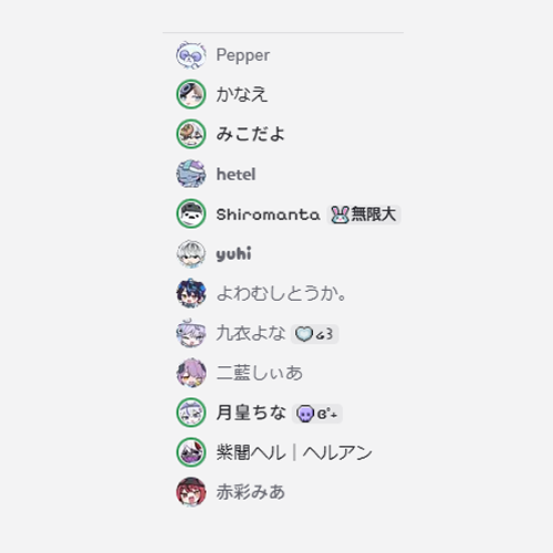 9l_47's tweet photo. 今日のコラボで全員そろって撮れた！！
お揃いdiscordアイコンかわいい https://t.co/4scYt1uVLW