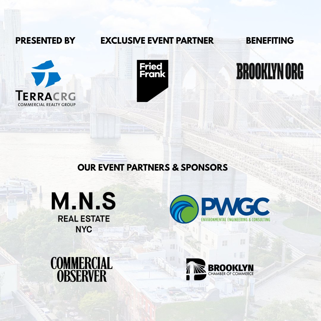 TerraCRG's tweet photo. #OnlyBrooklyn brings the people moving it forward into one room. Owners, developers, investors, brokers, lenders, architects, engineers, attorneys, construction leaders and other industry professionals come together.

Conference is NEXT WEEK. Register at https://t.co/dNavLEADXL. https://t.co/2gGXy1xn5p