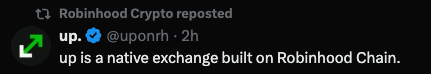 TheMikeMadz's tweet photo. See what im saying?

New video this week why im betting on the native dex liq layer of @RobinhoodCrypto and why other investors will do so too 😉

Be there. 
up-2:native https://t.co/5MU0bpqRzu