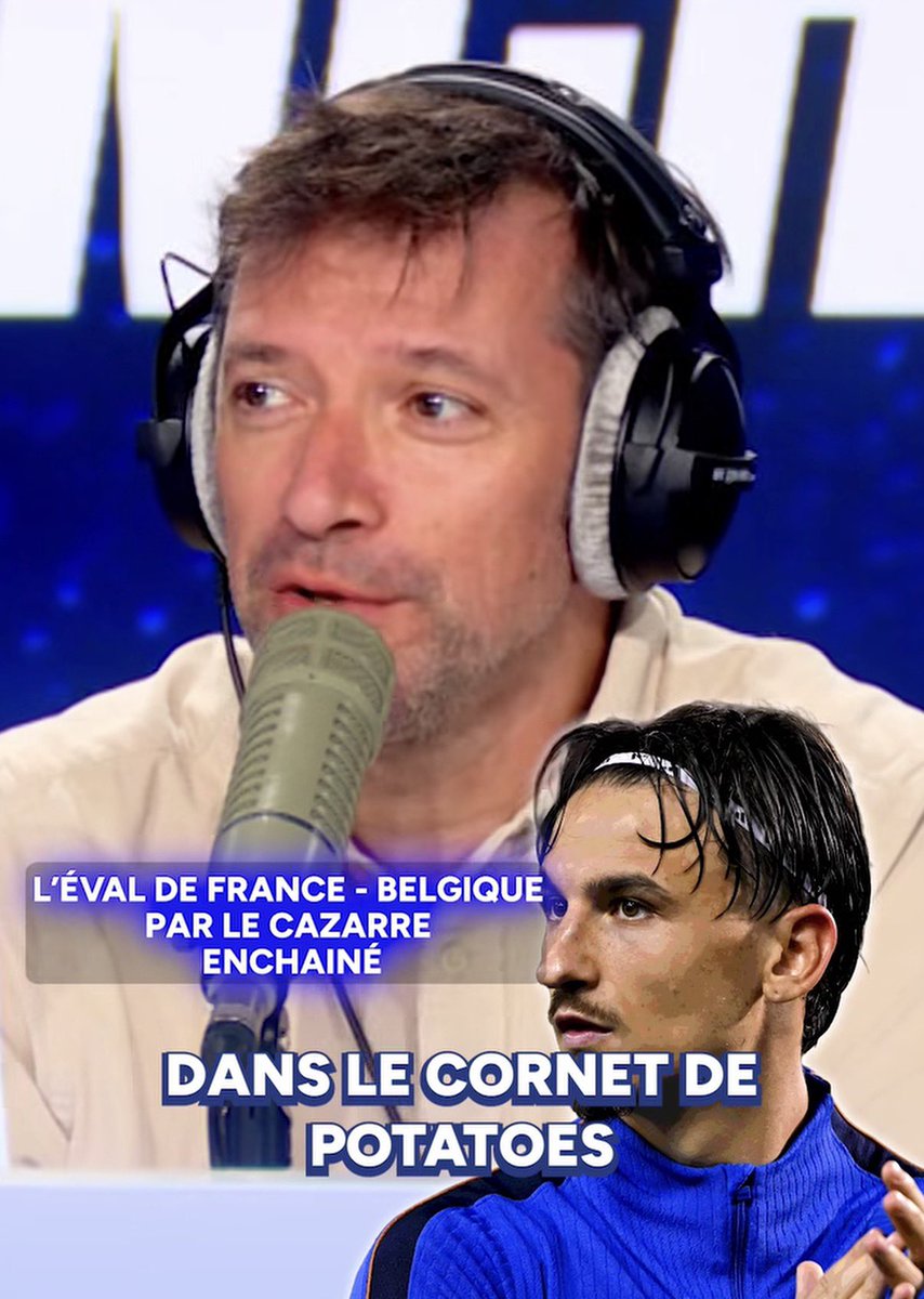 _BeFootball's tweet photo. Julien Cazarre 🎙️: « Lepaul, c’est comme la frite dans le cornet de potatoes, IL EST BON MAIS IL N’A RIEN À FOUTRE LÀ. 🍟❌ »

(@CazarreEnchaine) https://t.co/U8Eb1Ltciw