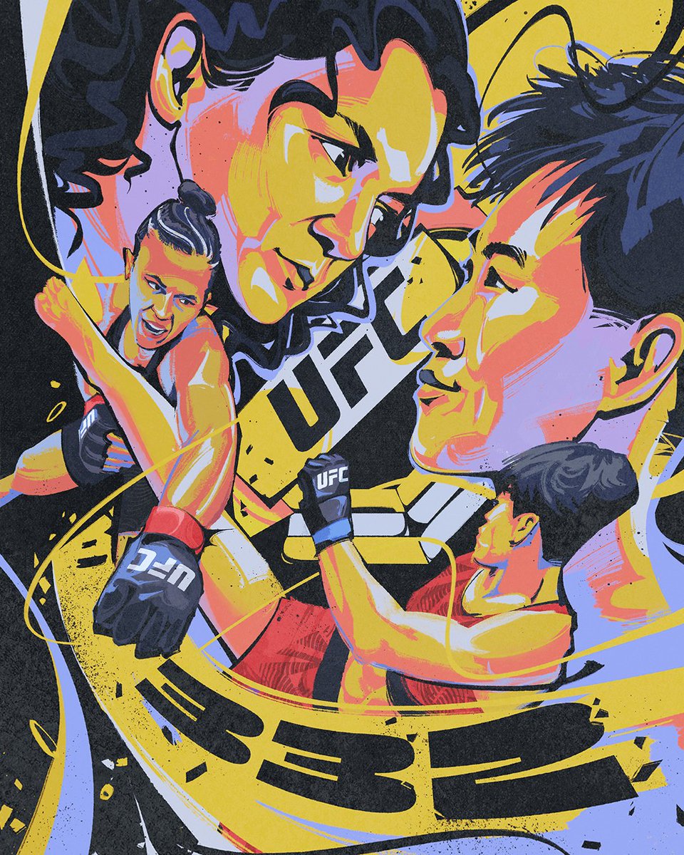 Paving their way 😮‍💨

#UFC332 Artist Series 🎨 @​ChuanGraphics 

[ OCT 3 | LIVE at 8pmET on @​ParamountPlus and @​CBS ] 
 [📷](https://pbs.twimg.com/media/HTZ