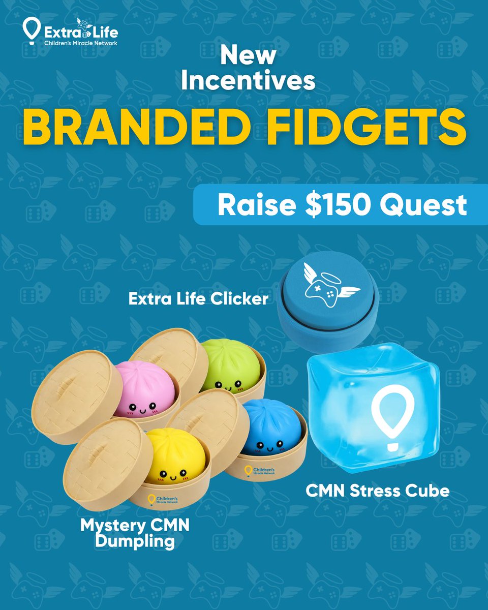 ExtraLife4Kids's tweet photo. Game Day Season incentives have entered the chat! 🤩 This year, Extra Lifers can unlock a few extra items as you fundraise for kids. Swipe through the lineup to see what you can earn, how to qualify and the dates you need to know. 
👀Which one are you going after first? https://t.co/Fc1vcj3UMs