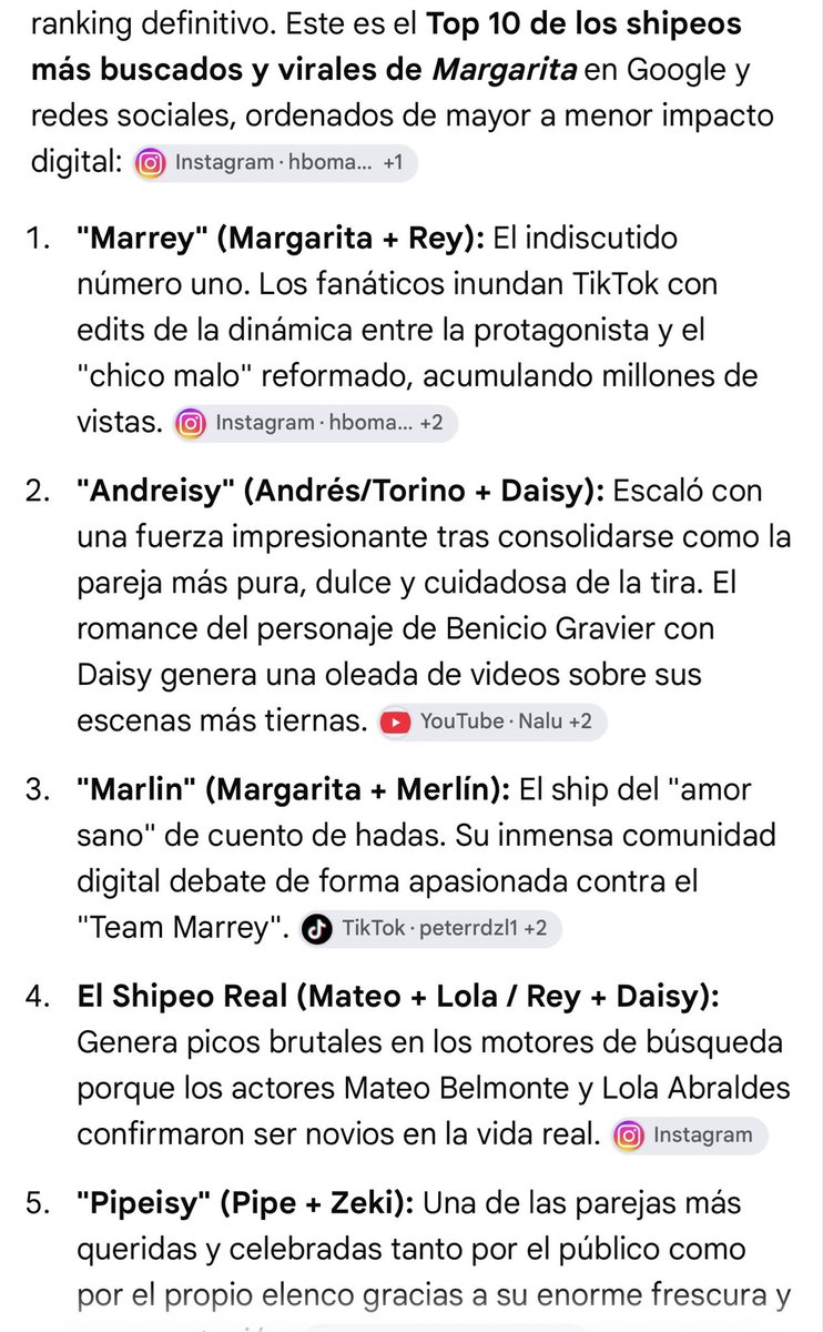 Magnoliitaa's tweet photo. Segun Google
Estos son los shipeos mas buscados.
#Margarita #Marrey #Andreisy #BenicioGravier #LolaAbraldes #MoraBianchi #MateoBelmontes https://t.co/a9wxqOJdho