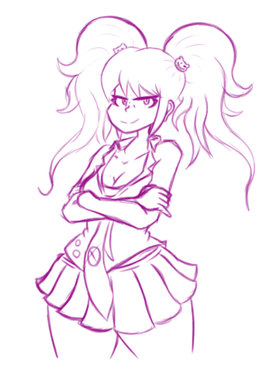 Cartoon56Draws's tweet photo. First time trying to draw Junko from #danganronpa 

#art #fan https://t.co/nsExXE1BPi